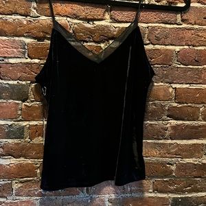 NWT Forever 21 Black Velvet Tank Top - Wm’s S